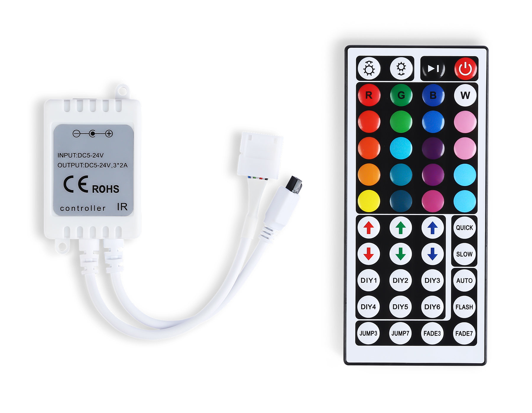 Контроллер для светодиодных лент RGB с инфракрасным пультом 6A 12V 72W/ 24V 144W GS11251 GS11251 GS11251