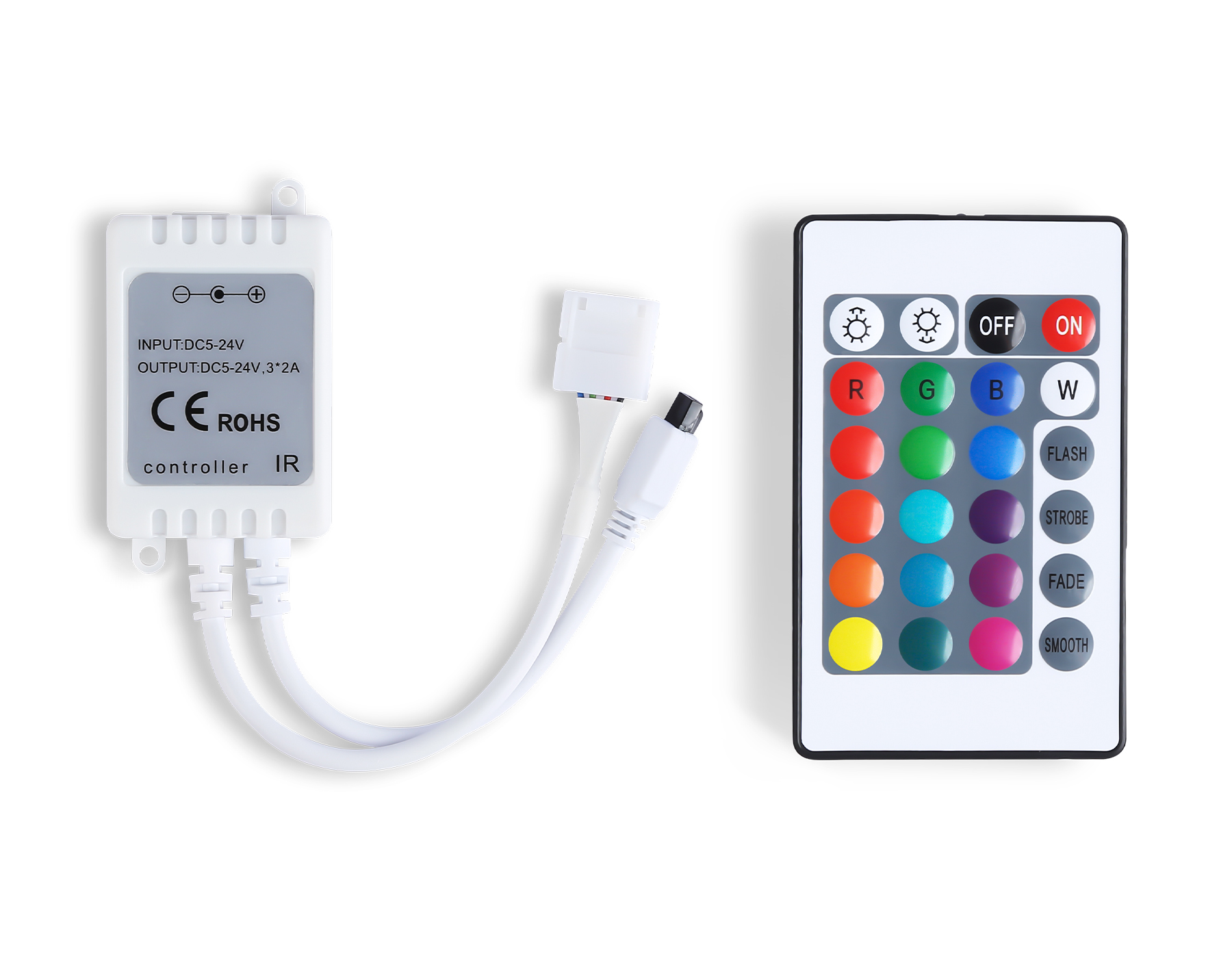 Контроллер для светодиодных лент RGB с инфракрасным пультом 6A 12V 72W/ 24V 144W GS11201 GS11201 GS11201