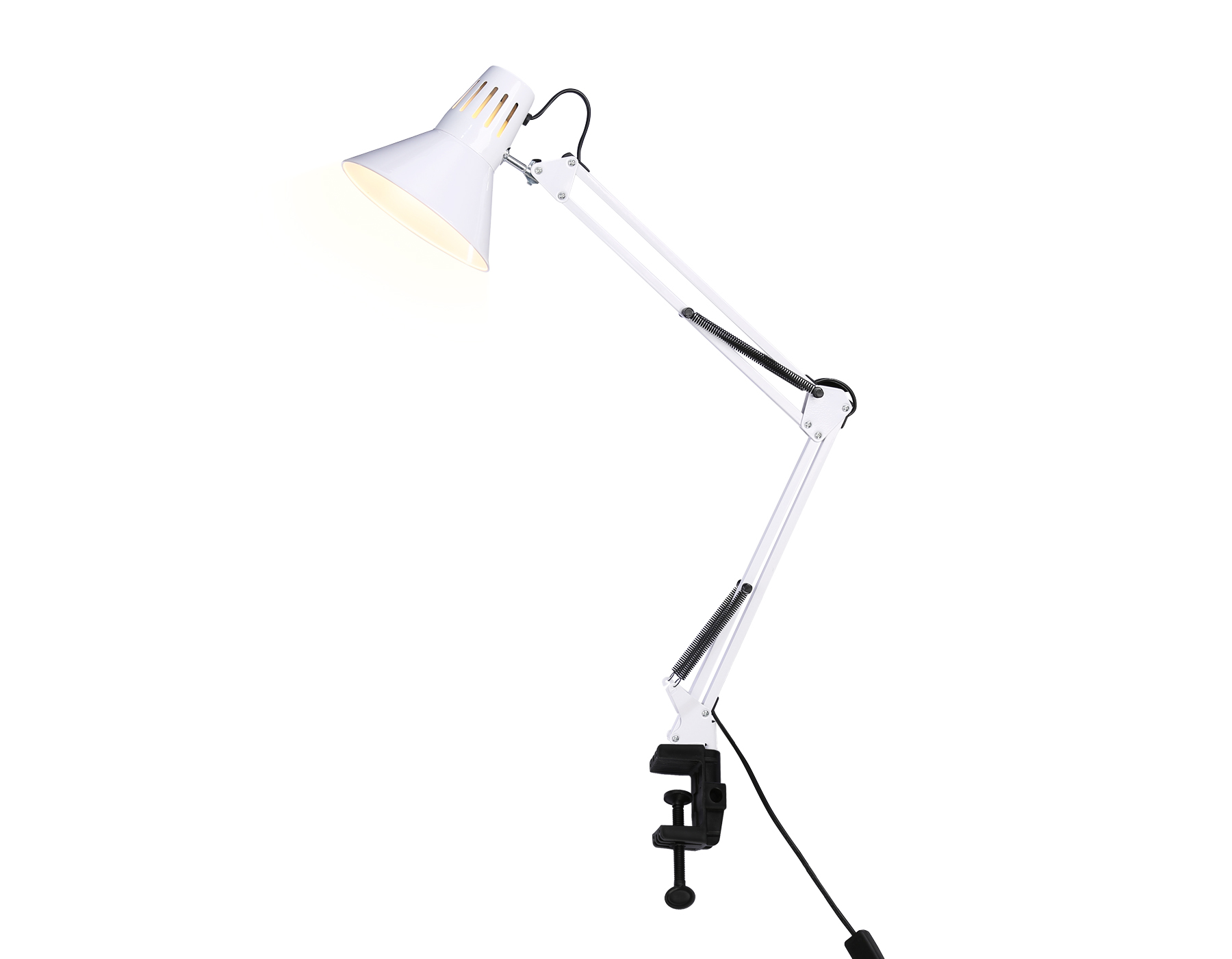 Настольная лампа со сменной лампой E27 на струбцине DE7719 DE7719