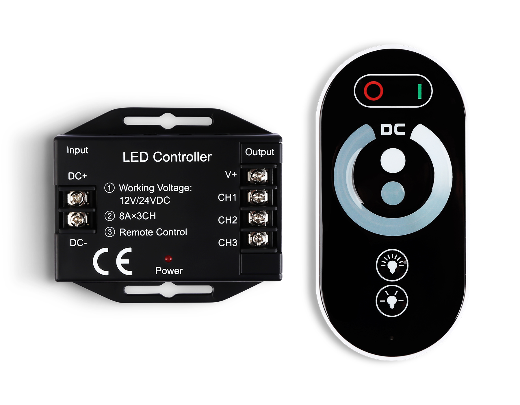 Контроллер диммер для одноцветных светодиодных лент с сенсорным радио пультом 2.4G GS11101 GS11101 GS11101