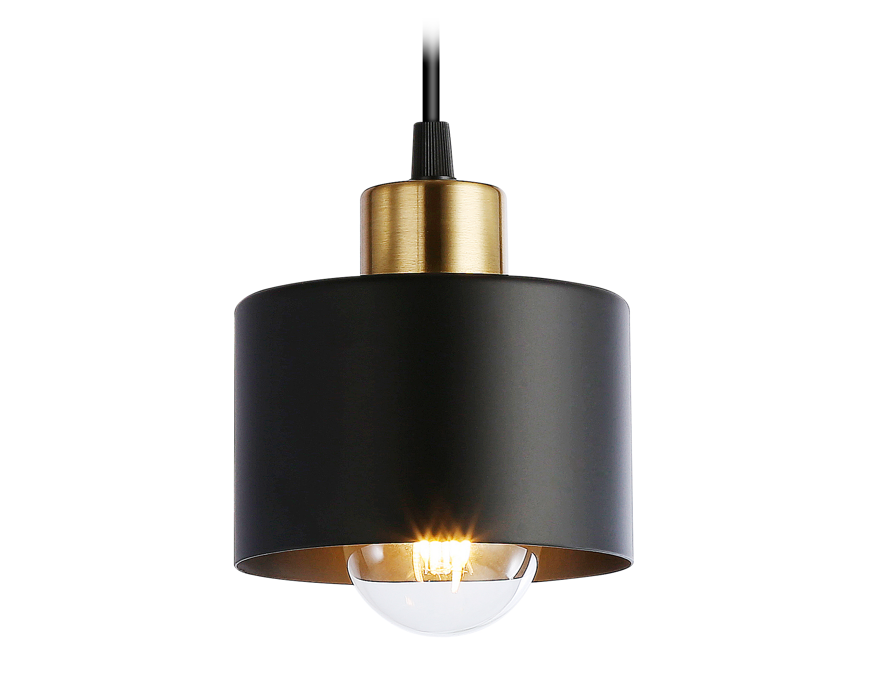 Подвесной светильник в стиле лофт TR8113 BK/BS черный/латунь E27 max 40W D120*940