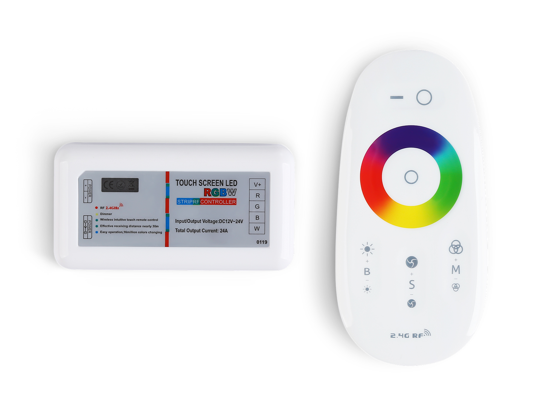 Контроллер для светодиодных лент RGB/RGBW с сенсорным радио пультом 2.4G GS11451 GS11451 GS11451
