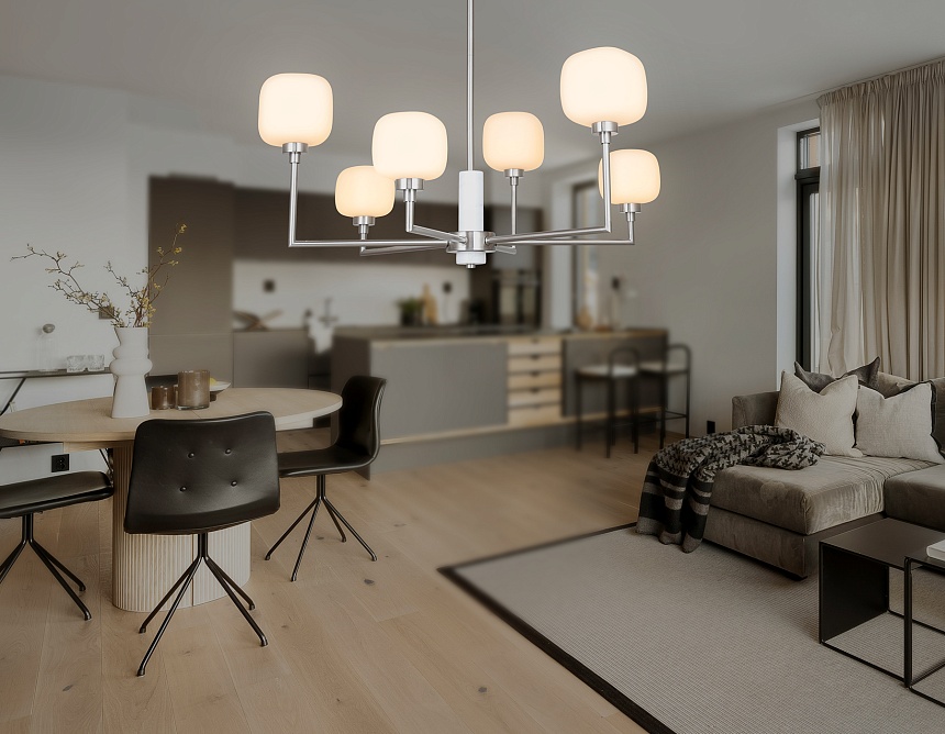 LH53001/6 SN/FR сатин никель/белый матовый G9*6 max 40W D690*680