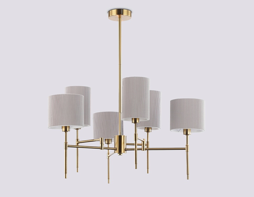 LH72381/6 BS/GR латунь/серый E14*6 max 40W D690*705