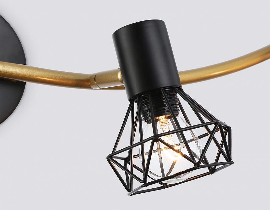 TR8658/4 BK/GD черный/золото E14/4 max 60W 750*100*185