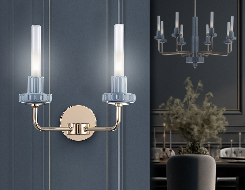 LH53130/2 GD/WH/GB золото/белый/серо-синий 4W 3000K 290*180*290