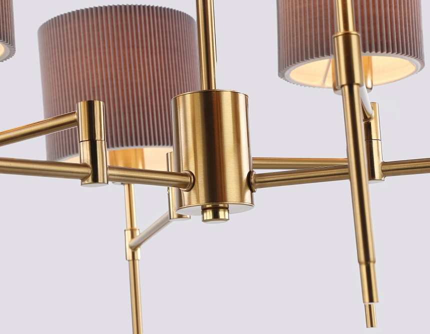 LH72381/6 BS/GR латунь/серый E14*6 max 40W D690*705