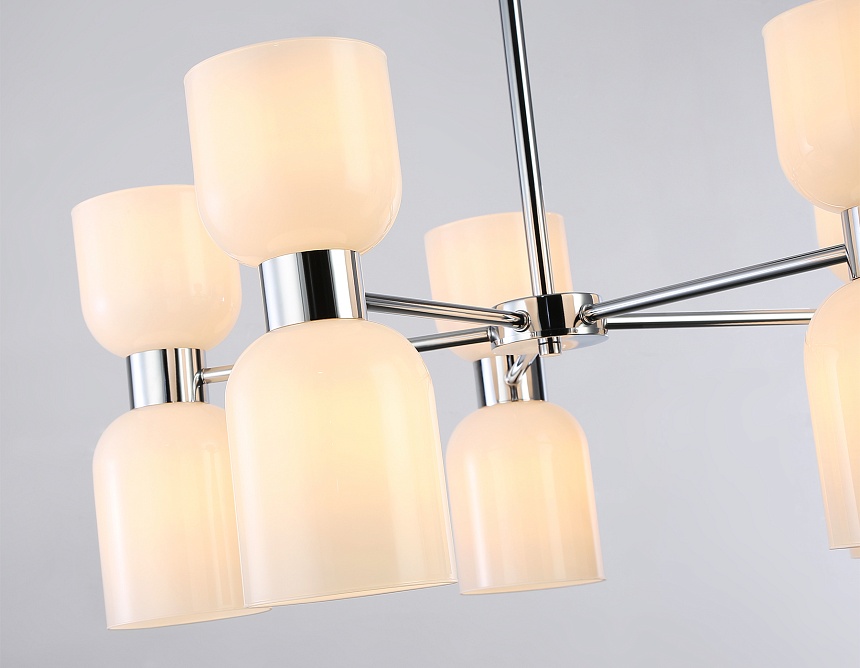 LH56083/10 СH/FR хром/белый матовый E14*10 max 40W D700*510