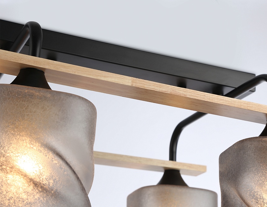 TR3033249/4 BK/WD черный/дерево E27/4 max 60W 340*340*245