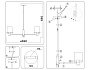 LH57031/6 BS/SM латунь/дымчатый E14/6 max 40W D690*690
