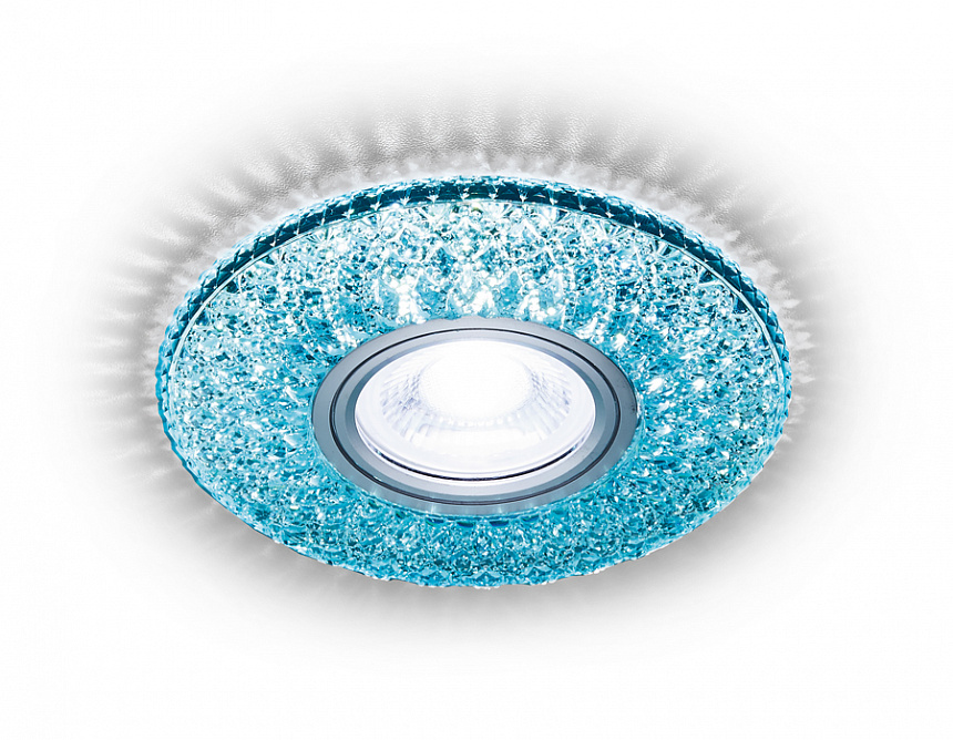 S333 BL/WH хром/лазурный/MR16+3W(LED WHITE 4200K)