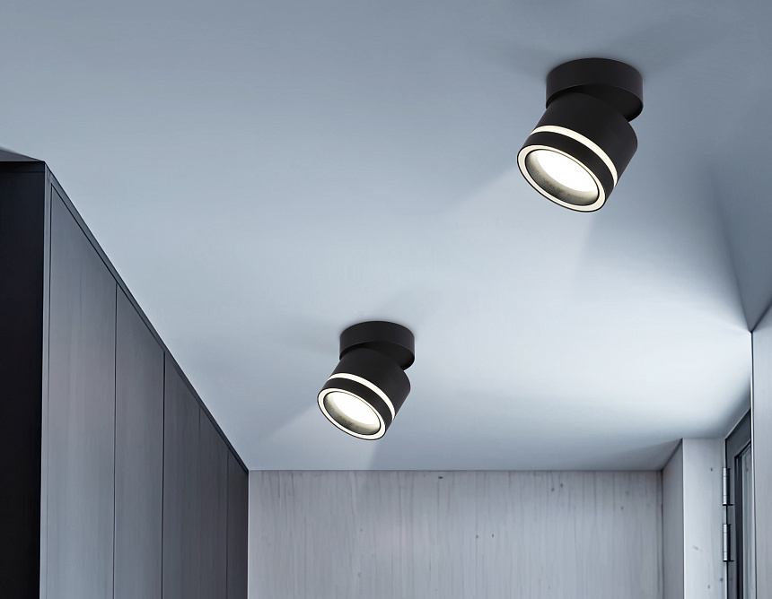 TA1445 BK/FR черный/белый матовый GX53 max 12W D85*90