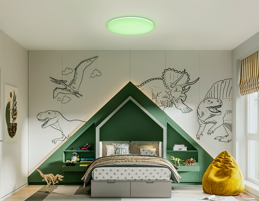 FZ2002 WH белый IP54 25W 3000K-6500K+RGB Wi-Fi Алиса/Tuya/Smart Home/Alexa D370*55 (ПДУ ИК)