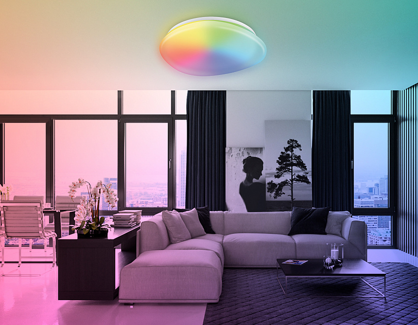 FZ1610 FR матовый IP20 40W 3000-6500K+RGB 410*100 (ПДУ ИК)