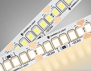 GS3301 2835 240Led/ 18W m/ 24V IP20 3000K/ 5000*10*1.2mm (2 конт.)