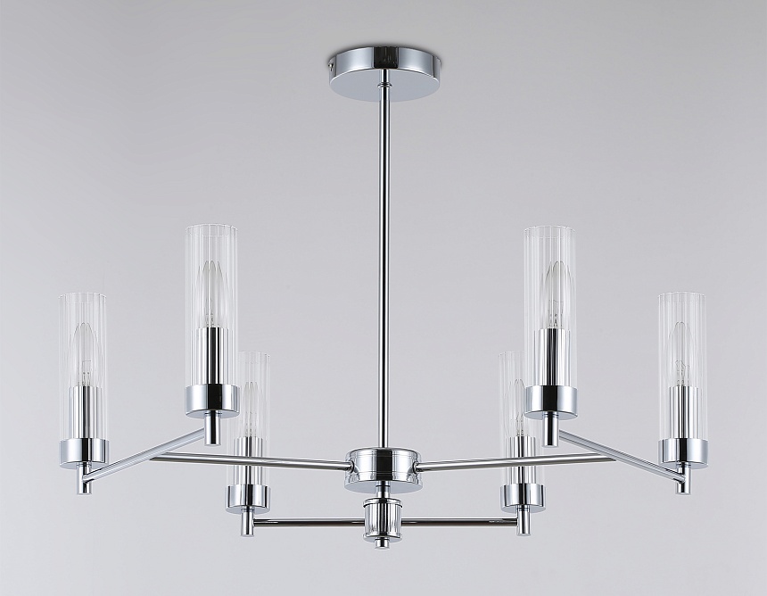 LH55151/6 CH/CL хром/прозрачный E14/6 max 40W D675*520