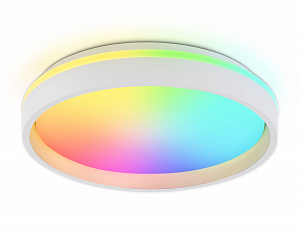 FZ601 WH/GD белый/золото IP20 46W 3000K-6500K+RGB D390*80 (ПДУ ИК)