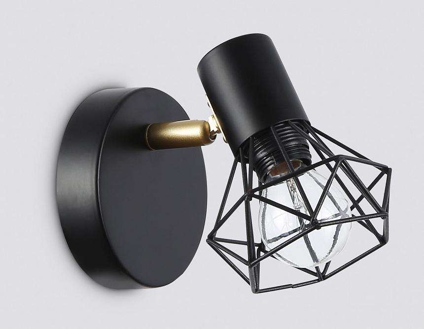 TR8655 BK/GD черный/золото E14 max 60W 170*100*140