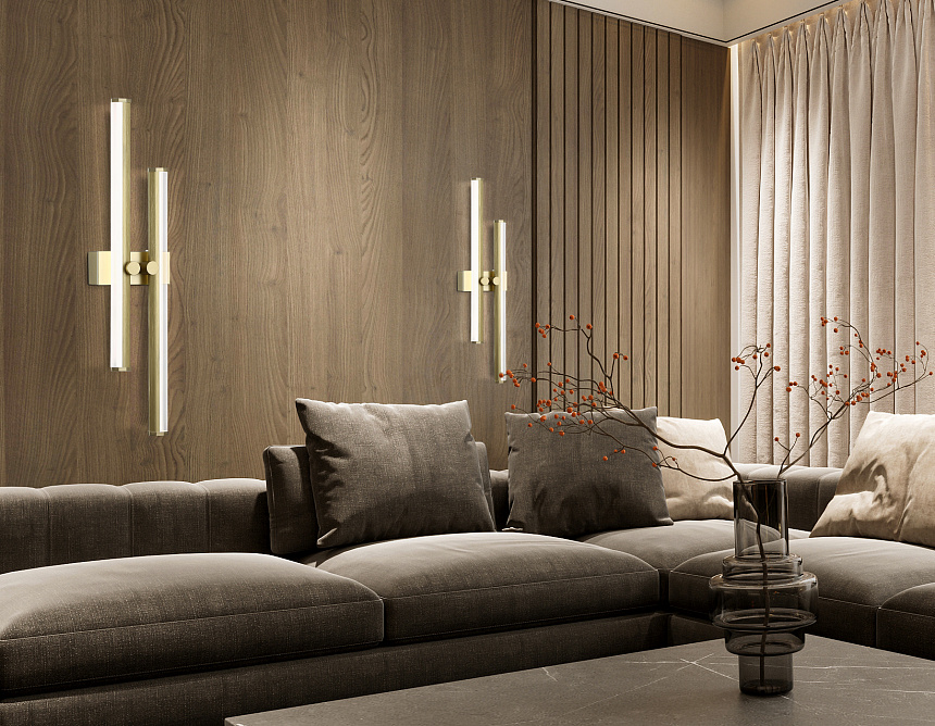 FL6154 GD золото 18W 3000K-6400K 510*120*65