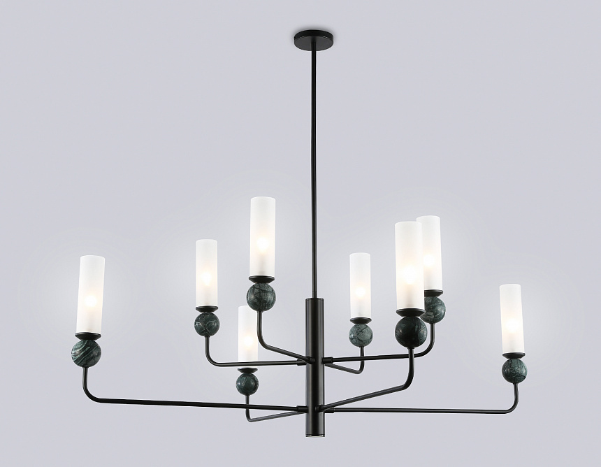 LH53275/8 BK/WH черный/белый E14*8 max 40W D1260*1445