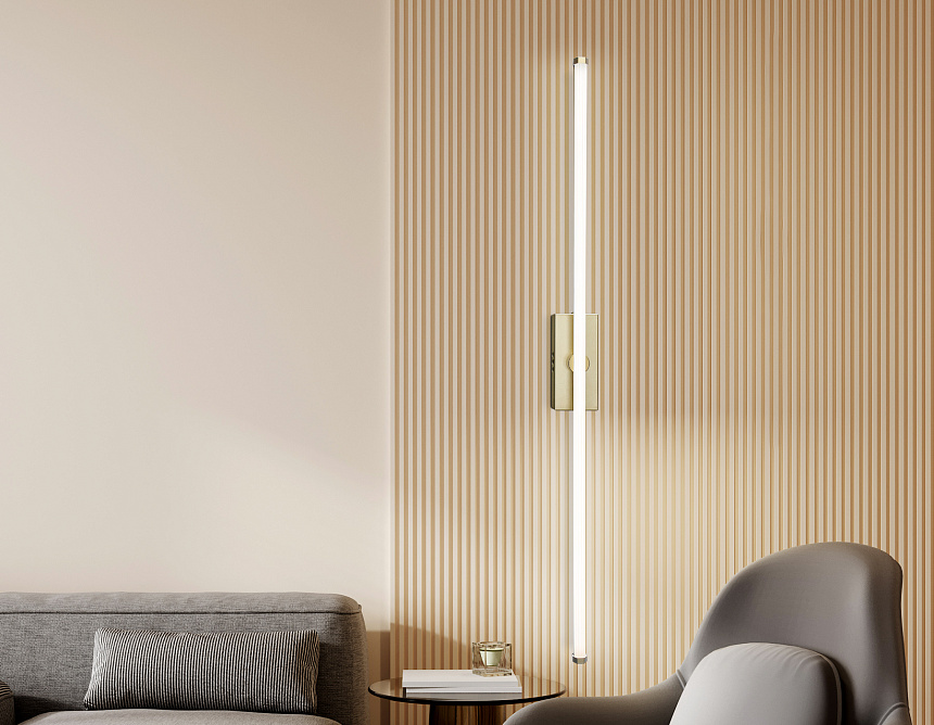 FL6124 GD золото 14W 3000K-6400K 610*45*80