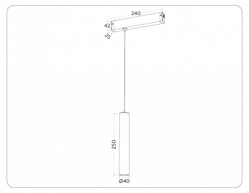GL1432 BK черный IP20 10W 3000K-6400K 220V 24° D35*240 H1500 (Без ПДУ)