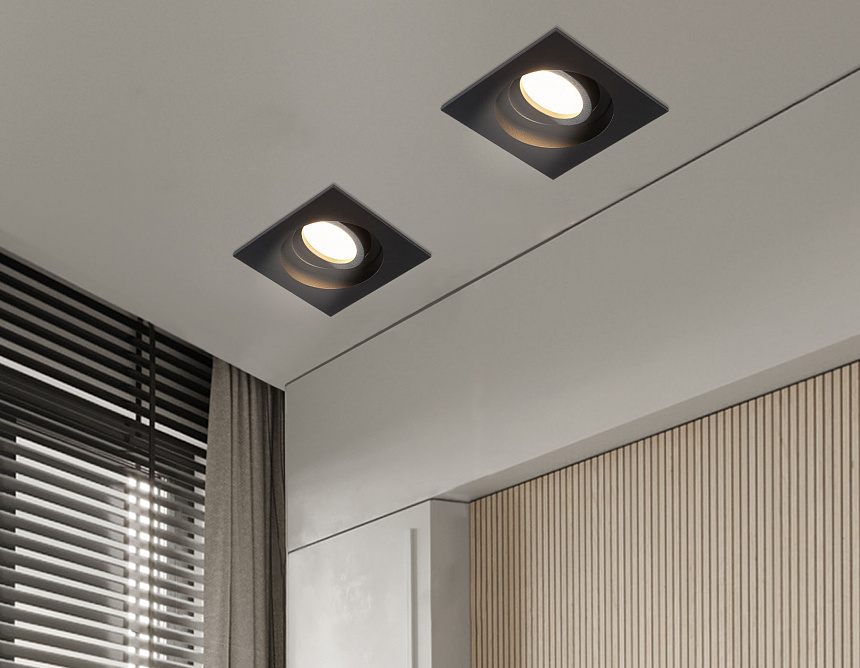 TN102758 BK черный IP20 GU5.3 100*100*32