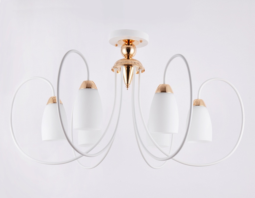 TR3120/6 WH/GD белый/золото E27 max 40W D850*480