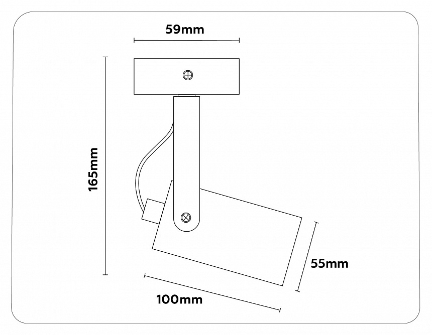 TA1303 BK черный GU10 max 12W 100*55*165