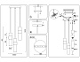 LH55102/3 BK/FR/TI черный/белый матовый/янтарь E14*3 max 40W D220*1200