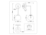 LH51005 SGD/BK/FR золотой песок/черный/белый матовый G9 max 28W 130*200*400