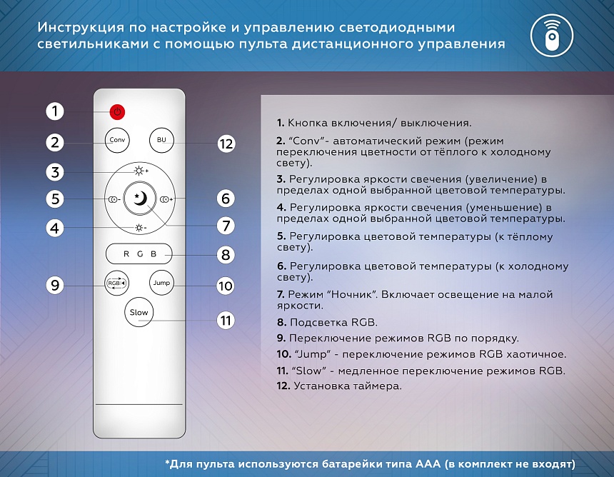 FZ607 WH/GD белый/золото IP20 66W 3000K-6500K+RGB D490*85 (ПДУ ИК)