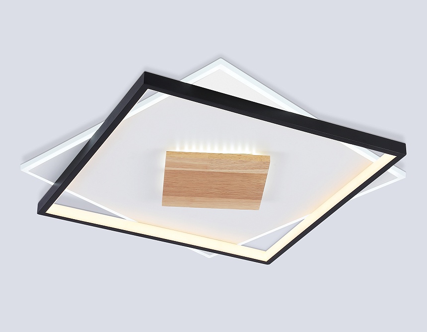 FL4791 WH/BK/WD белый/черный/дерево 77W 3000-6000K 515*515*50 (без ПДУ)