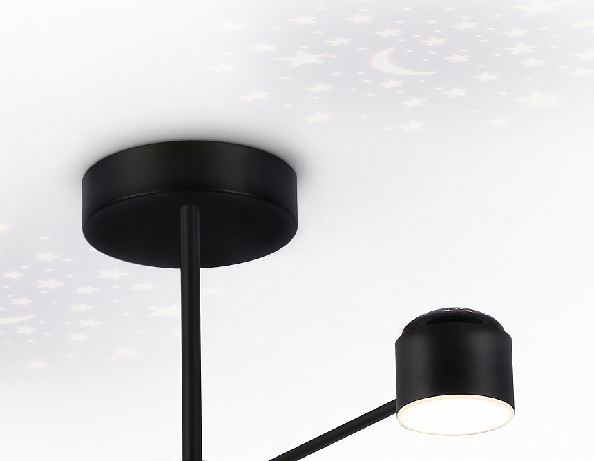 FL51632/4+1 BK/GD черный/золото 3000K-6400K 48W 910*745*300 (ПДУ ИК)