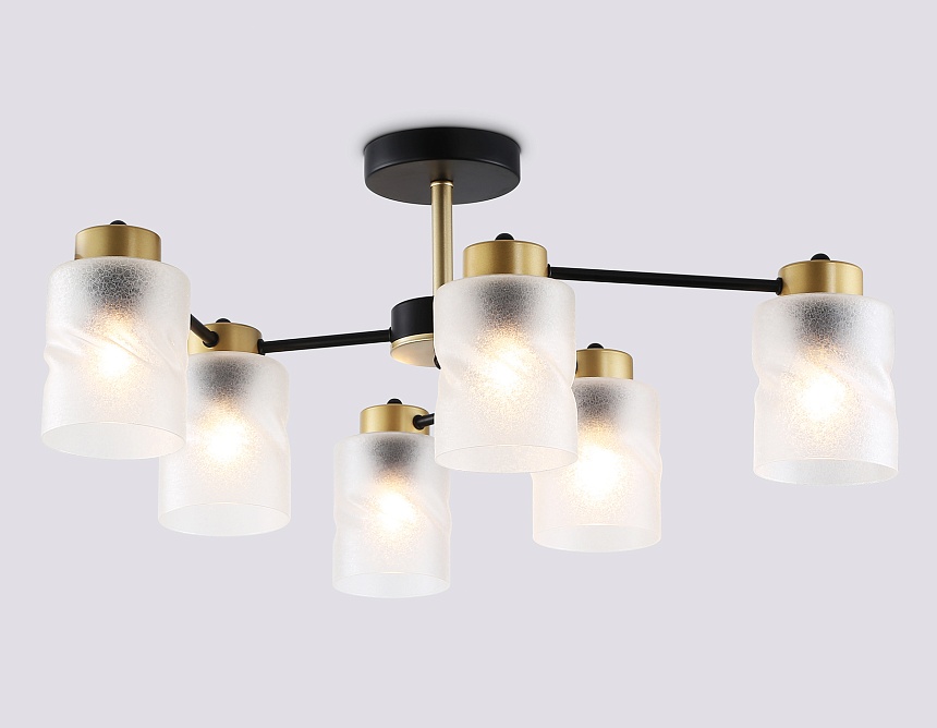 TR303325/6 BK/GD черный/золото E27/6 max 60W D680*270