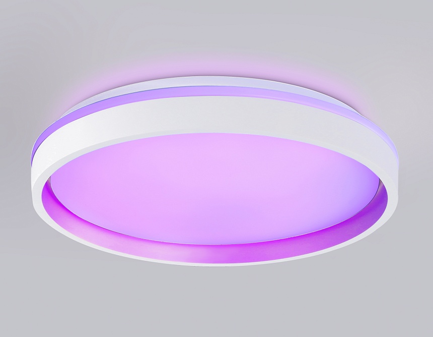 FZ607 WH/GD белый/золото IP20 66W 3000K-6500K+RGB D490*85 (ПДУ ИК)