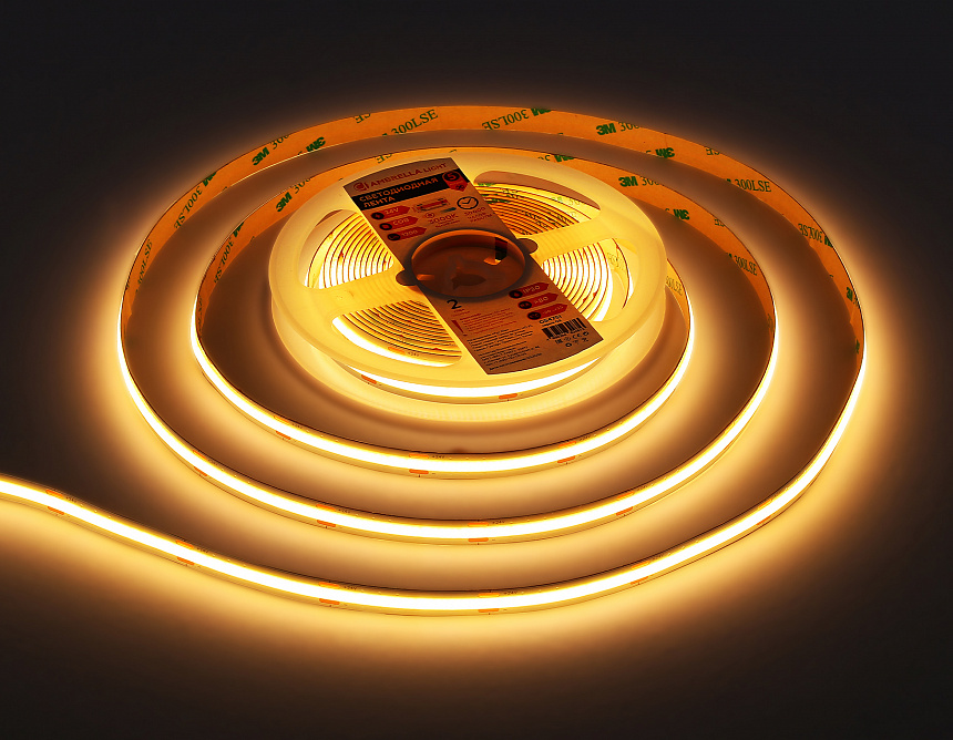 GS4751 COB 528Led/14W m/ 24V IP20 3000K/ 5m*10mm*2mm (2 конт.)