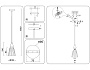 LH58111 BK/LW/SM черный/светлое дерево/дымчатый E14 max 40W D110*1500
