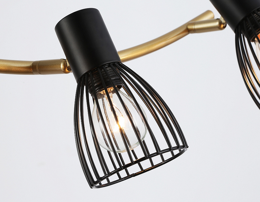 TR8662/4 BK/GD черный/золото E14/4 max 60W 760*100*170