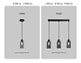 TR3698/3 BK/SM черный/дымчатый E27*3 max 40W 560*100*1040