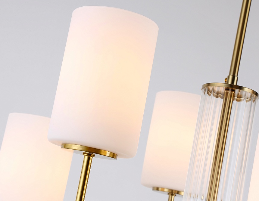 LH56215/6 BS/FR латунь/белый матовый E27/6 max 60W D600*600