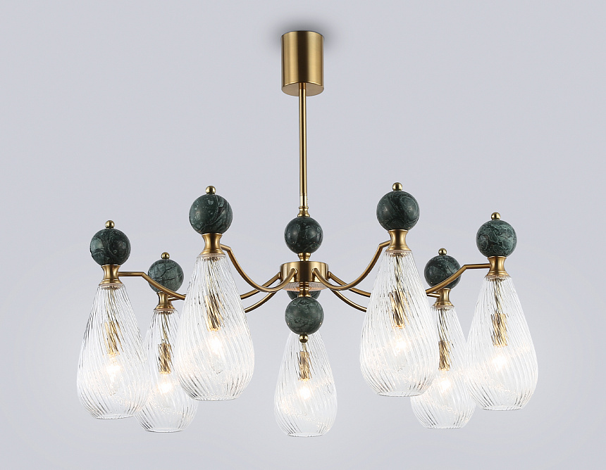 LH53293/7 BS/CL латунь/прозрачный E14*7 max 40W D815*900