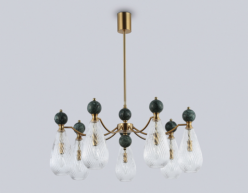 LH53293/7 BS/CL латунь/прозрачный E14*7 max 40W D815*900