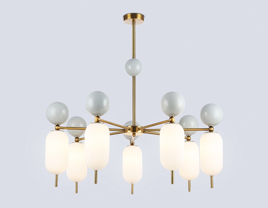 LH53106/7 BS/GR/FR латунь/серый/белый матовый G9*7 max 28W D800*800