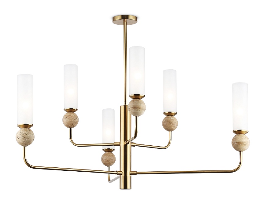 LH53251/6 BS/FR латунь/белый матовый E14*6 max 40W D1050*1445