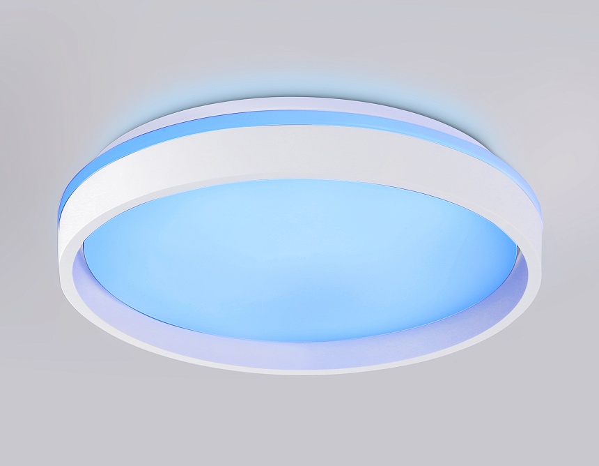 FZ601 WH/GD белый/золото IP20 46W 3000K-6500K+RGB D390*80 (ПДУ ИК)