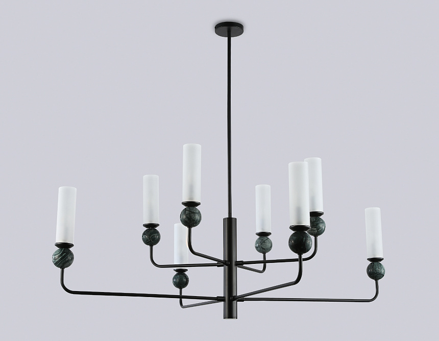 LH53275/8 BK/WH черный/белый E14*8 max 40W D1260*1445