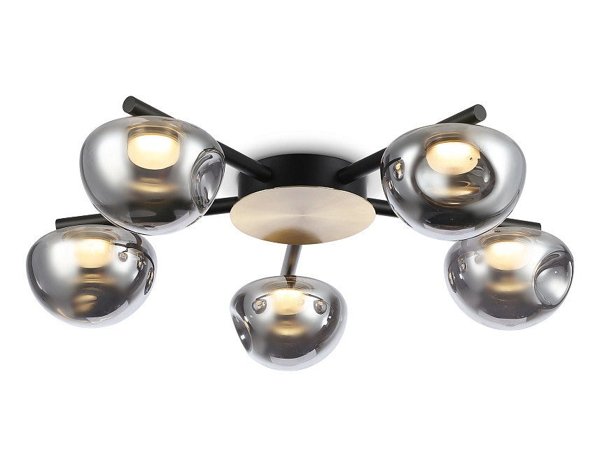 LH12009/5 BK/GD/SM черный/золото/дымчатый 30W 3000K D790*180