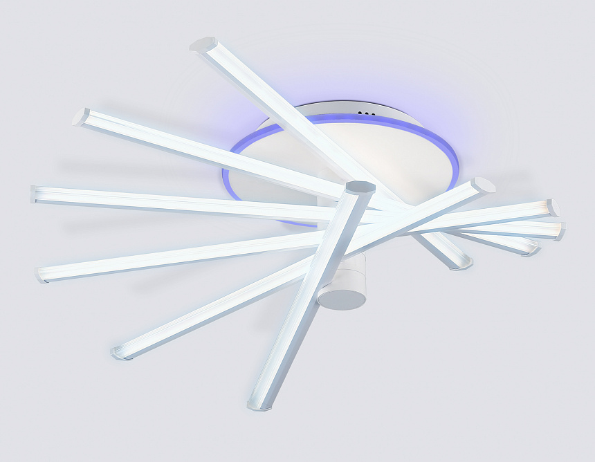 FL6231 WH белый 88W 3000K-6400K+RGB 605*605*200 (ПДУ ИК)