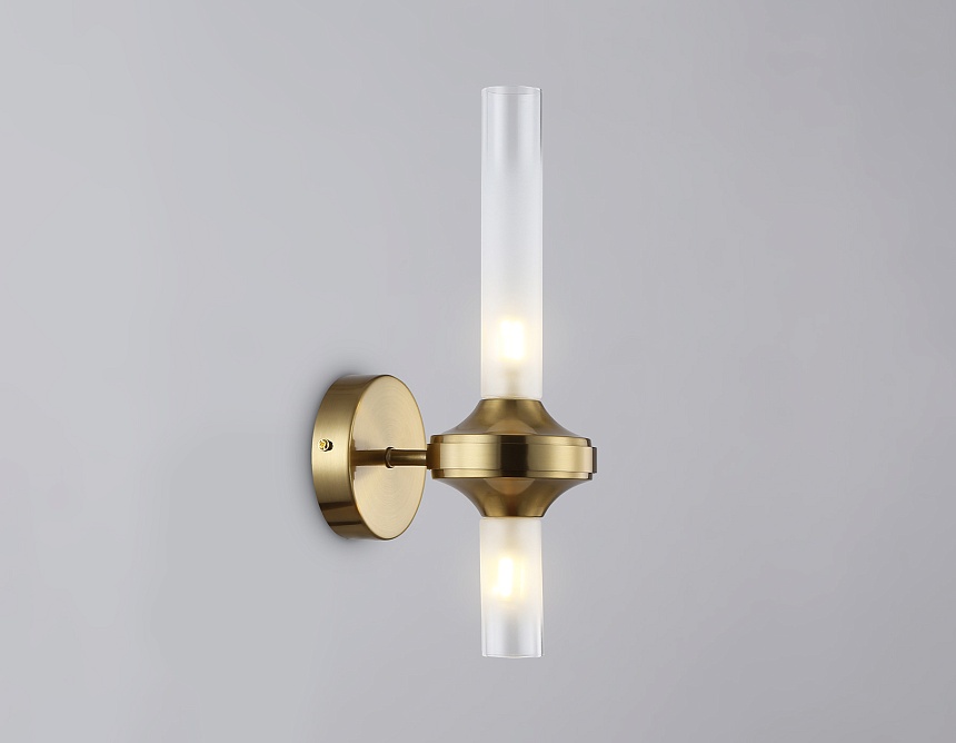 LH55362/2 BS/CL латунь/прозрачный G9/2 max 30W 150*100*320